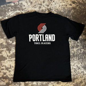NBA Men's Black Short Sleeve Portland Trailblazers T-Shirt Large